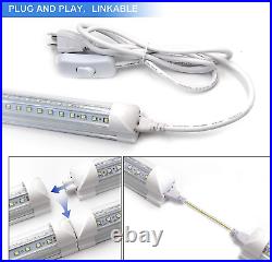 10-Pack 8Ft LED Shop Light Fixture 90W T8 Integrated LED Tube Light 6500K 12