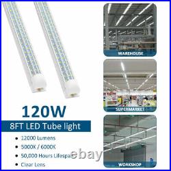 120W T8 8FT LED Shop Light Fixture 8 Foot LED Tube Light Bulbs 5000K6500K