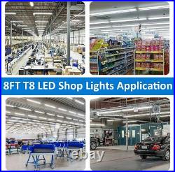 12Pack 8FT Led Tube Light 72W T8 Integrated 8' Led Shop Light Warehouse Fixture