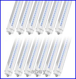 12 Pack 45W T8 8 FT LED Shop Light Bulbs Fixture FA8 Single Pin 5400LM 6500K ETL
