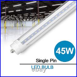 12 Pack T8 8FT LED Tube Light Bulbs 45W Single Pin FA8 6500K 8 FT LED Shop Light