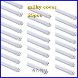 25Pack 4FT T8 LED Tube Light 22Watt G13 Warm Nature Cool White Clear Milky Cover