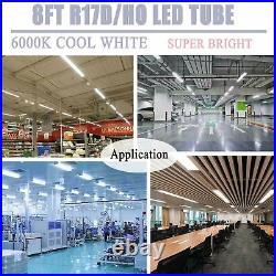 25 Pack HO R17d T8 8FT LED Shop Light 72W 7800LM 8' LED Tube Light Bulb 6500K