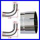 2PCS Chrome 6inch ID/OD 90 Degree18in Exhaust Elbow Pipe 6ODx18Arms Truck Tube