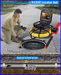 300' Pipe Pipeline Drain Sewer Camera 9Endoscope Inspection System With Locator
