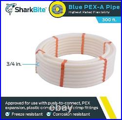3/4 Inch x 300 Feet White PEX-A, PEX Pipe Flexible Water Tubing for Plumbing