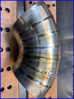 4 Titanium loose 90 degree welded bend. Cp2 titanium, backpurged