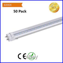 4ft T8 LED Tube Bulbs 6000K 18w Clear Cover Double Ended Power Bypass Ballast