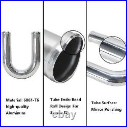 5.00 intercooler tubing 8'' length 180 Degree Polished Aluminum Pipe Tube