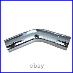 5 in ID/OD Chrome 45 Degree Exhaust Elbow 12 in Arms