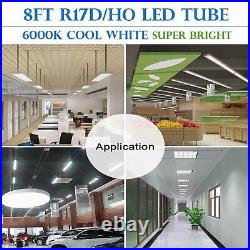 8FT R17d HO 72W T8 LED Tube Light Bulbs V-shape 8 Foot LED Shop Light Bulb 6500K