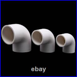 90° Degree Elbow Connectors 20mm-200mm PVC Water Supply Pipe Fittings 3-Colors