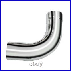 90 degree Chrome Exhaust Elbow Pipe 6 ID/OD x18inch Arms Tailpipe Tube