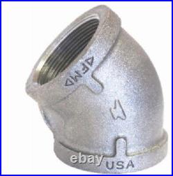 ASC, Galvanized Pipe Elbow, 45 Degrees, 3 In, 8700126439