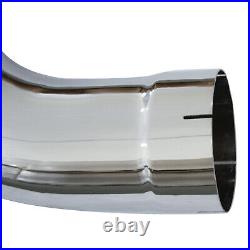 BOZZ 6in ID/OD 90 degree Elbow 18in Long Chrome 6-18