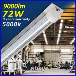 Barrina LED Shop Light, 8FT 72W 9000LM 5000K, Daylight White, V Shape, Clear Cov