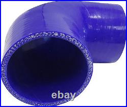 Blue 4 Ply 90 Degree Silicone Elbow Pipe Intercooler Hose Coupler 2 51mm