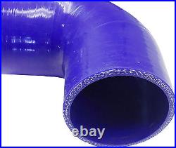 Blue 4 Ply 90 Degree Silicone Elbow Pipe Intercooler Hose Coupler 2.5 63mm
