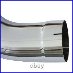 Chrome 90 degree Exhaust Elbow Pipe 6 ID/OD x 18 Arms Tailpipe Tube