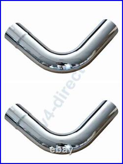 PAIR Chrome 5 ID/OD x 19.5 Inch Exhaust Elbow Stack 90 Degree PipeTruck Tube US