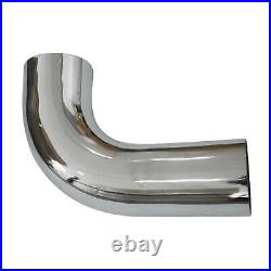 PAIR OF 5ODx 15.3 Arms Chrome 90 Degree 5 inch Short Radius Elbow Exhaust Pipe