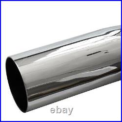 Pair Chrome 45 Degree Elbow Pipe 5 inch OD x 12 Arms Truck Exhaust Pipe Tube