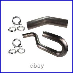 Squirrelly 3 OD 304 SS 45 Degree + U L Degree Mandrel Bend Pipe V-Band Clamp