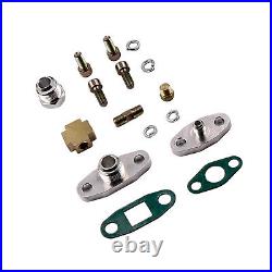 T3 T4 Turbo A/R 0.63 Kit with Wastegate + Type-S BOV Pipe Oil Feed Drain Line Kit