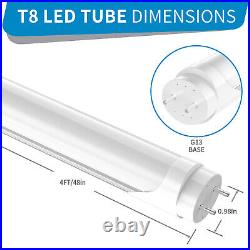 T8 22W 4FT LED Shop Lights Frosted Cover G13 Bi-Pin 4 Feet LED Tube Light Bulbs