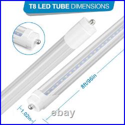 T8 45W 72W 120W LED Tube Light Bulbs 8FT Single Pin Shop Lights Bulb 5000K6500K
