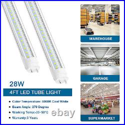 T8 4FT LED Tube Light Bulb 22W 28W 60W G13 Bi-Pin LED Shop Light Bulb 4 FT 6500K