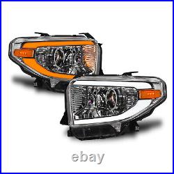 Topline For 14-21 Tundra Level Adjust Sequential LED Projector Headlights Chrome