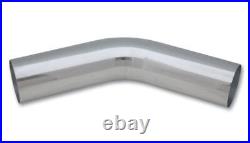 Vibrant 4.5in OD T6061 Aluminum Mandrel Bend 45 Degree Polished